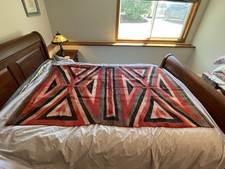 Vintage Antique 1900s Navajo Rug Blanket Native American Indian Handwoven Wool