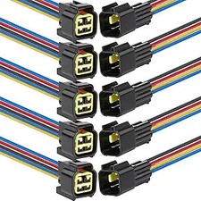 4 Pin Electrical Connector Waterproof Connector, M Size: 4 Pin Connector Black