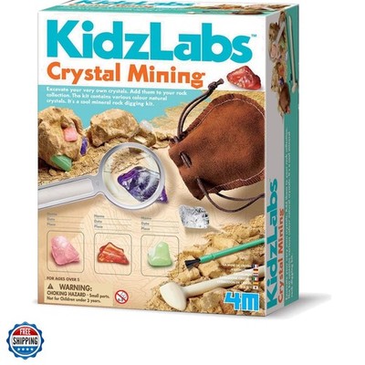 Kidzlabs Crystal Mining Kit, DIY Science Kit - Dig for gem Stones, For Boys &...
