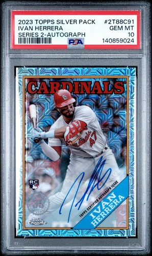 Ivan Herrera /299 Rookie Auto Series 2 PSA 10 2023 Topps Silver Pack RC POP 4