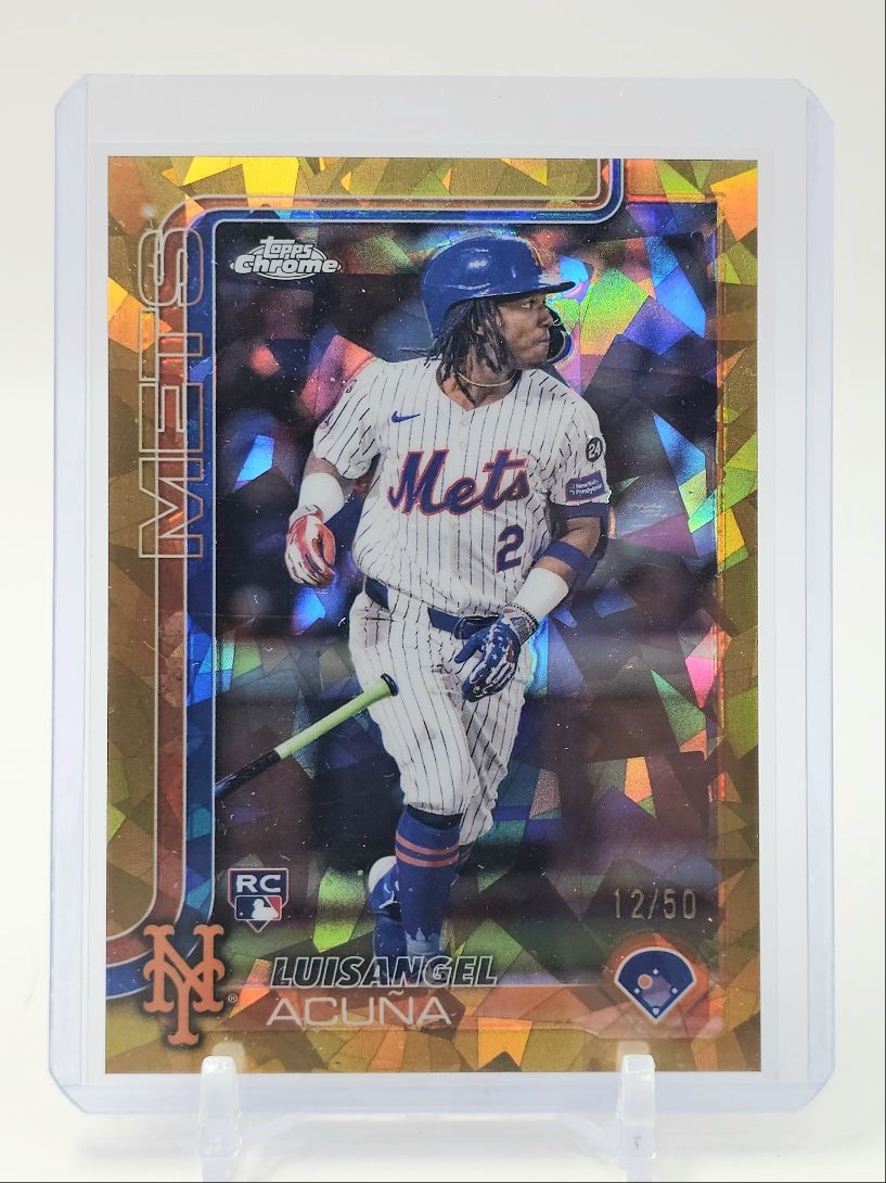 LUISANGEL ACUNA 2025 TOPPS CHROME ROOKIE SAPPHIRE GOLD #56 RC /50 Q2491