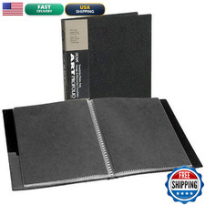 Itoya Original Art Profolio 9X12 Black Art Portfolio Binder Plastic Sleeves And