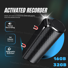 Digital Spy Voice Activated Recorder Mini Hidden Audio Recording Device 16/32GB