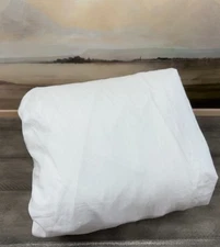 Pottery Barn Belgian Flax Linen Box Spring Cover Cal. King Off White/Ivory NWOT