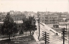 Bird's-Eye View Looking South Chelsea MI Michigan RPPC Photo Postcard COPY