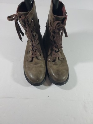 ROXY Surf Co. Brown Lace Zipper Boots, Wmns Sz. 9.5