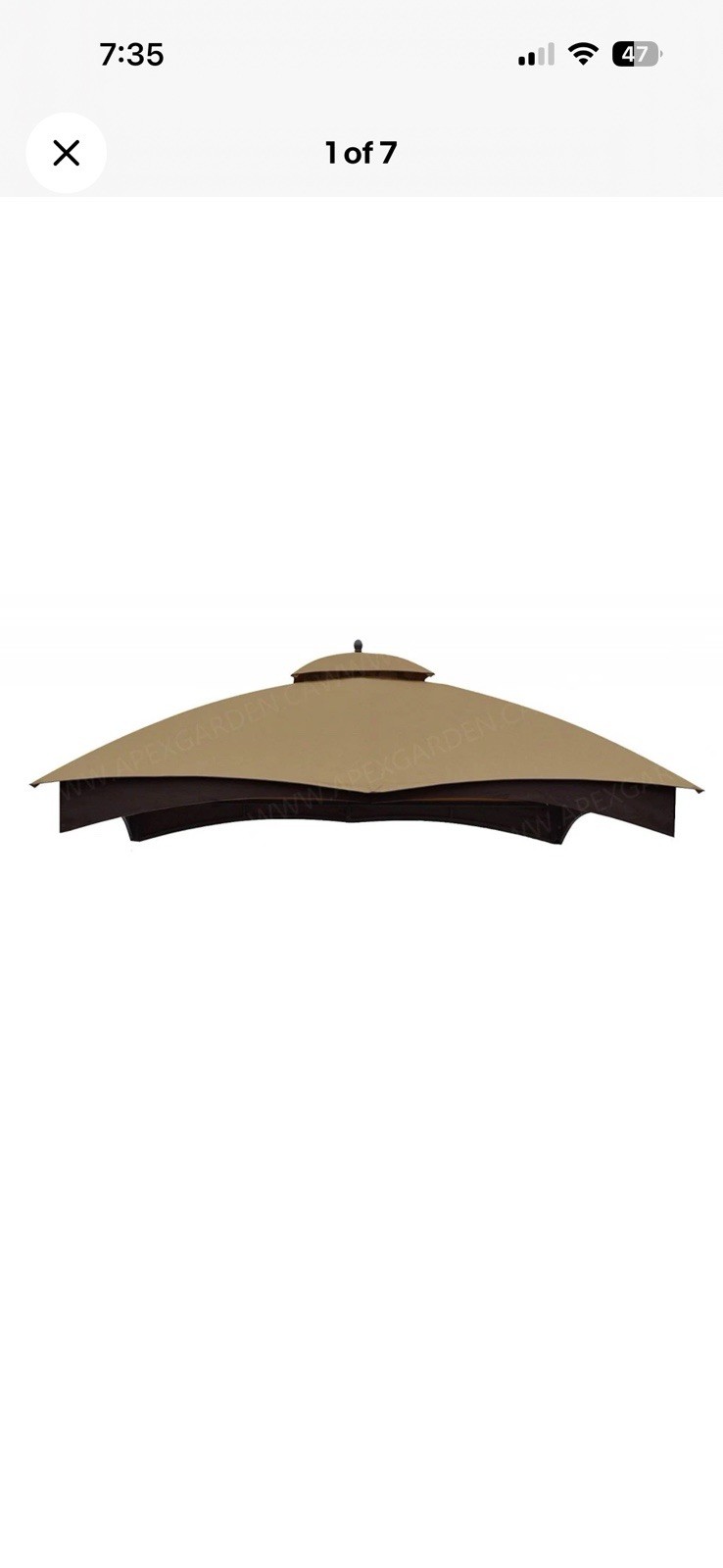 Top For Lowe's Allen Roth 10x12 Gazebo #gf-12s004