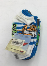 Disney Cars Toddler Little Boys Ankle No Shows 5 Pairs Socks White 5-6.5