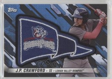 2017 Topps Pro Debut Pennant Patch Black 1/1 JP Crawford #PP-JC Patch 0v1