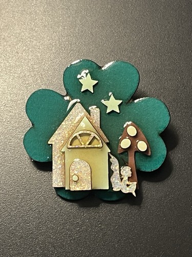 Haus Pins von Lucinda Kleeblatt Pin St. Patrick's Day grün 1,5 x 1,5 cm