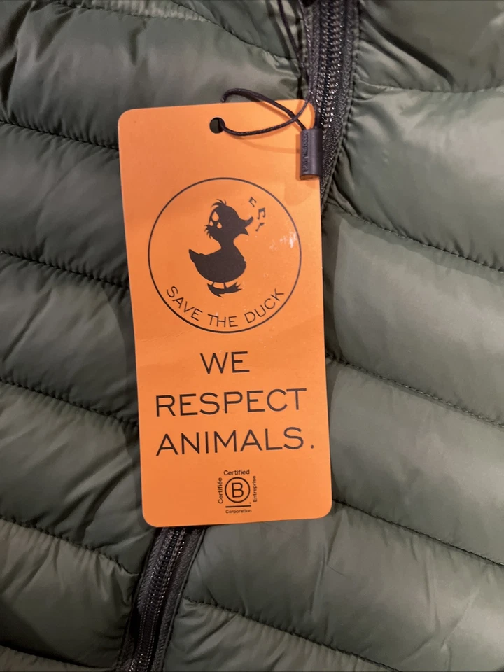 Chaqueta con Capucha Save The Duck Unisex Niños Cremallera Completa Puffer Talla 12 Verde Oliva Foto 4 de 4