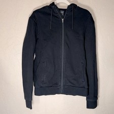 Figs full zip black hoodie with pockets size small