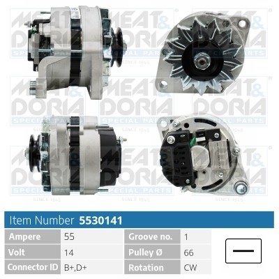 5530141 Alternatore UNO-FIORINO-TIPO 55A Meat & Doria