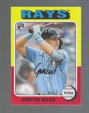 2024 Topps Heritage 176 CURTIS MEAD Image Variation Rookie Rays