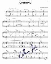 DAVID FOSTER SIGNED ORBITING 8X10 SHEET MUSIC PHOTO AUTOGRAPH COA