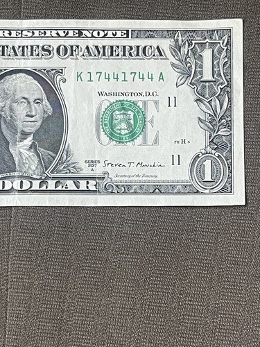 $1, 2017A, repetidor, cuádruple, trinario, número de serie elegante, 1744-1744 - Imagen 3 de 4