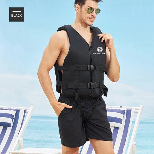 Neoprene Life Jacket Water Buoyancy Jacket Life Vest Boating Skiing Driving Vest - Picture 5 of 14