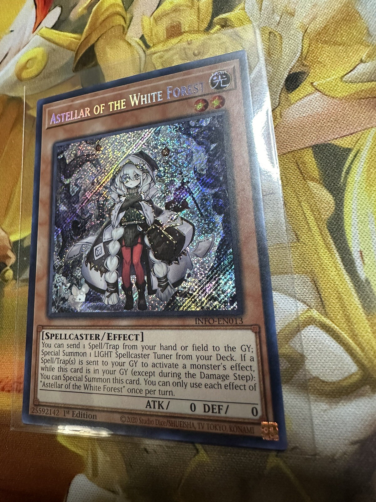 Yu-GI-Oh Astellar Of The White Forest Secret Rare INFO EN013 Infinite Forbidden!