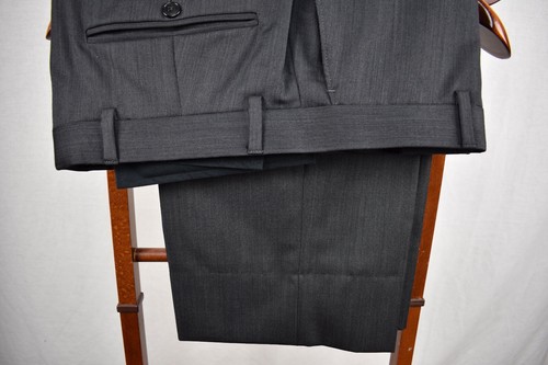 Jos. A. Bank Tailored Fit Dark Gray 100% Wool Two Button Two Pc Suit Size: 40L - Picture 12 of 12