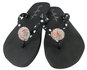 baseball flip flops womens