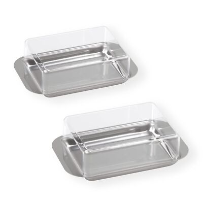 Chg Butterdosen Silber, 2 St. 9559F-05 (4008256095593)