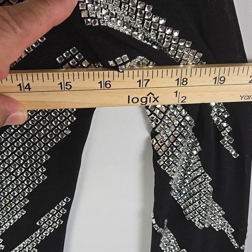 Novaluxe Gia Embellished Mesh Black Jumpsuit Sz S - NWT - 第 10/12 張圖片