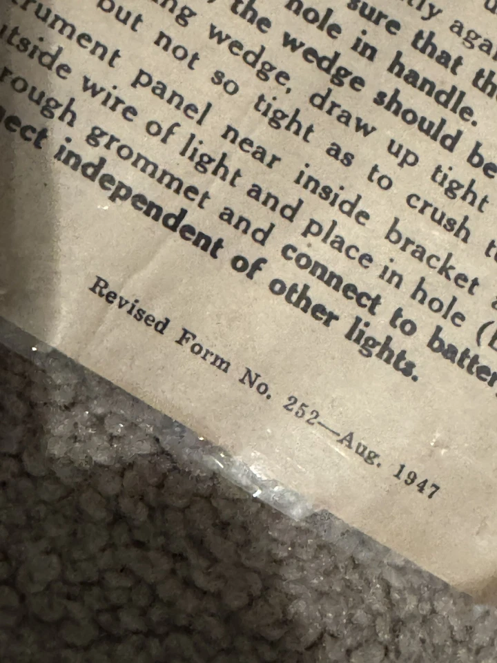 Ford Mercury Lincoln 1947 instrucciones foco documento original frágil Foto 3 de 4