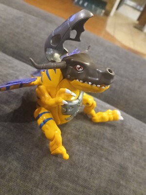 Bandai Digimon Digivolving Greymon 6'' Transforming rare figure for parts/repair