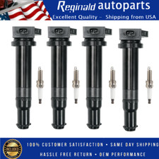 4 bobinas de encendido + 4 bujías para Hyundai Accent Kia Rio Dodge Attitude UF499