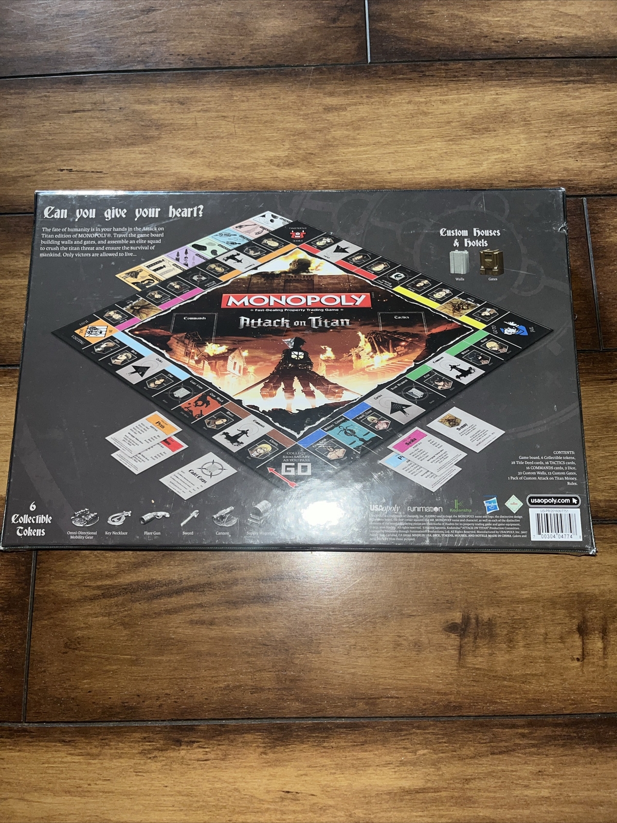USAopoly Monopoly: Attack on Titan Board Game Complete - New Sealed