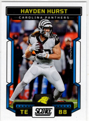 2023 Panini Score Football Hayden Hurst No. 202 Carolina Panthers