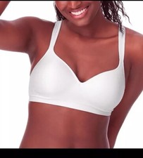 Bali Comfort Revolution Wire-Free 38 B Adjustable Straps Seamless NWT White