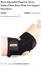 Elbow Brace, Adjustable Elbow Support with Dual-Spring Stabilizer, Elbow...