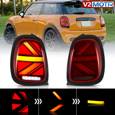 VLAND LED Taillights w/Sequential For 2014-23 Mini Cooper F55 F56 F57 Black Trim