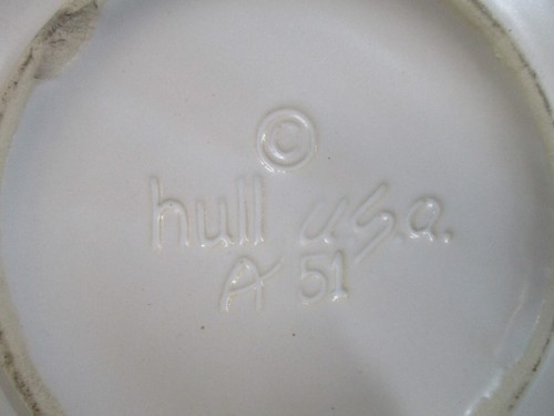 Vintage Hull Pitcher and Saucer ~ Floral Embossed A50 & A51~ - Picture 10 of 10