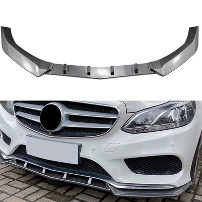 3pcs Front Bumper Spoiler Lip Kit For Benz E Class W212 13-15 Sport Carbon Look