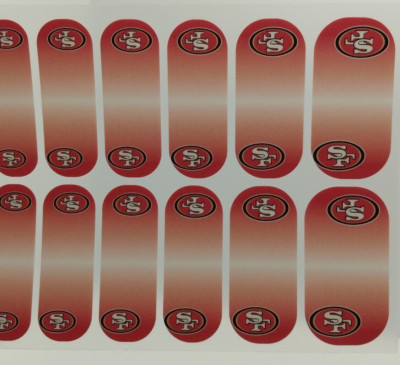 Jamberry Nail Wraps Full Sheet - ''San Francisco 49ers'' NFL Football