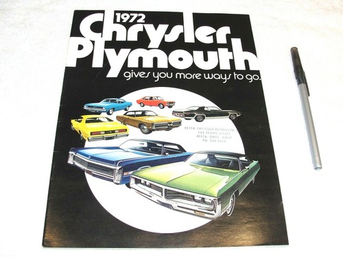 1972 Chrysler Plymouth (Full Line:Barracuda,+): Dealership Brochure (28 pages)