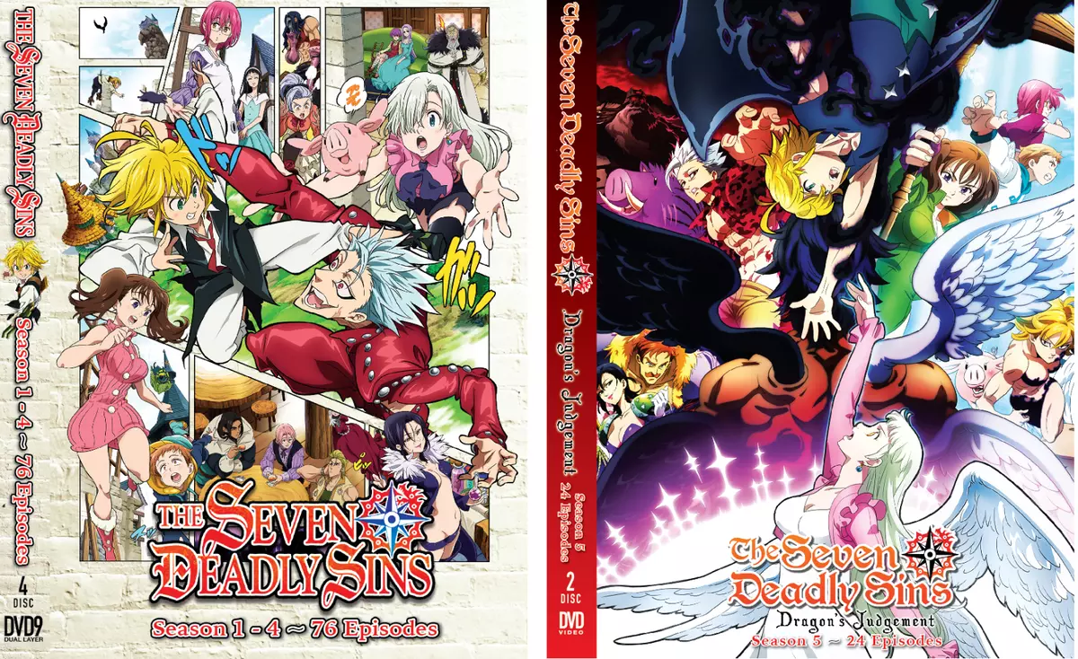 DVD Nanatsu No Taizai - The Seven Deadly Sins Complete Season 1-5 English  Dubbed