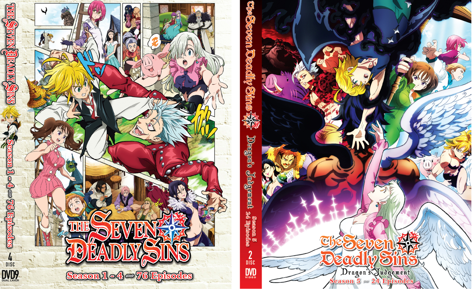 The Seven Deadly Sins / Nanatsu No Taizai Season 1-5 Anime DVD [English  Dubbed]