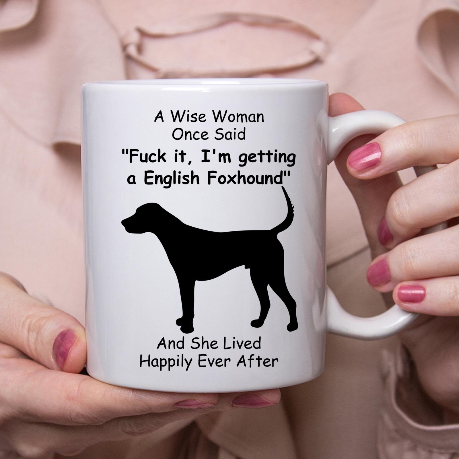 Funny English Foxhound Gift For Women White Coffee Mug Coffee Cup
