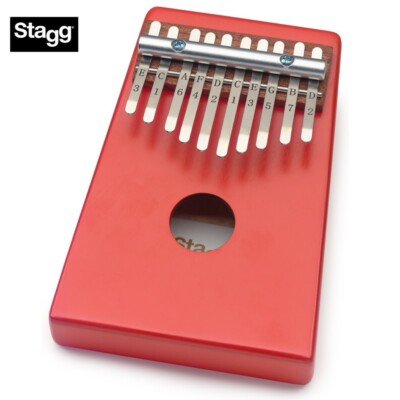 Stagg 10-Key Basswood Kid's Kalimba Red KALI-KID10-RD