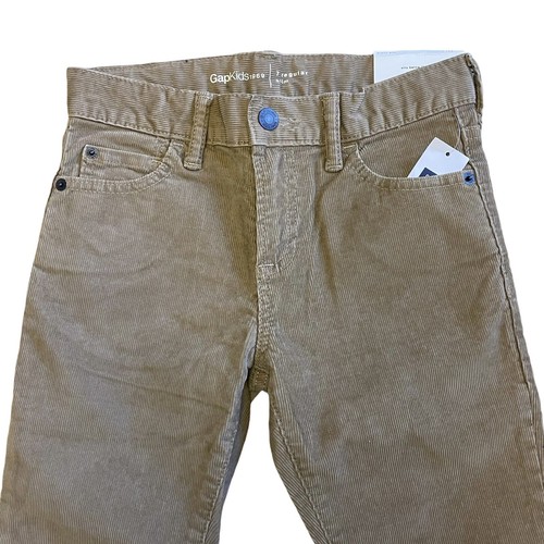 GAP Kids Boy’s Corduroy Pant Brown Stretch Slim Size 7 Adjustable Waistband NEW - Picture 2 of 10