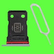 Silver SIM Card Tray Holder Slot Assembly Eject Pin for OnePlus 7T HD1907 Phone