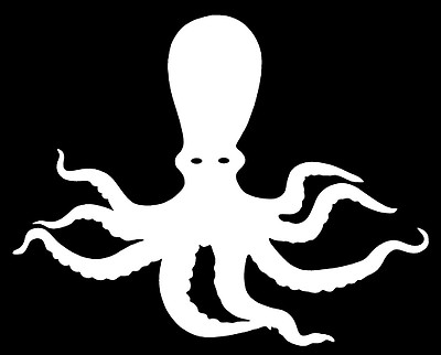 JELLYFISH Vinyl Decal Sticker Window Wall Bumper Macbook Squid Octopus Black