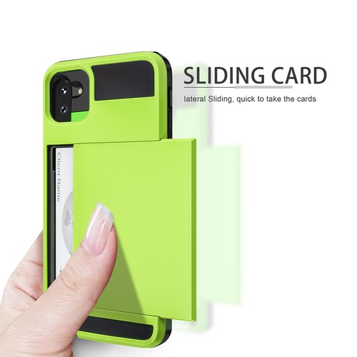 For iPhone 11 11 Pro 11 Pro Max Hybrid Wallet Case Card Holder Shell Heavy Duty - Picture 31 of 36