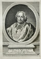 CHARLES JOACHIM COLBERT EVEQUE DE MONTPELLIER (1667-1738) PARIS portrait eighteenth century