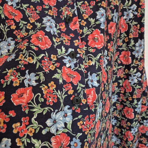 St Michael Skirt Floral Print A Line Button Front Marks Spencer 18 Vintage 1980s - Picture 2 of 10