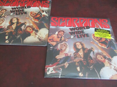 SCORPIONS WORLD WIDE LIVE 2 LP SET ORIGINAL 1985 POLYGRAM ANALOG ISSUE + 2015 LP