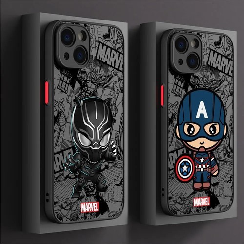 Marvel Cartoon iPhone 16 15 14 13 12 11 Pro Max Silicone Cover Shockproof - Picture 4 of 12